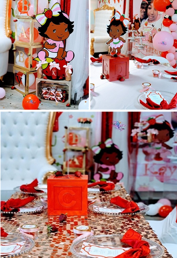 baby Strawberry Shortcake baby shower decors