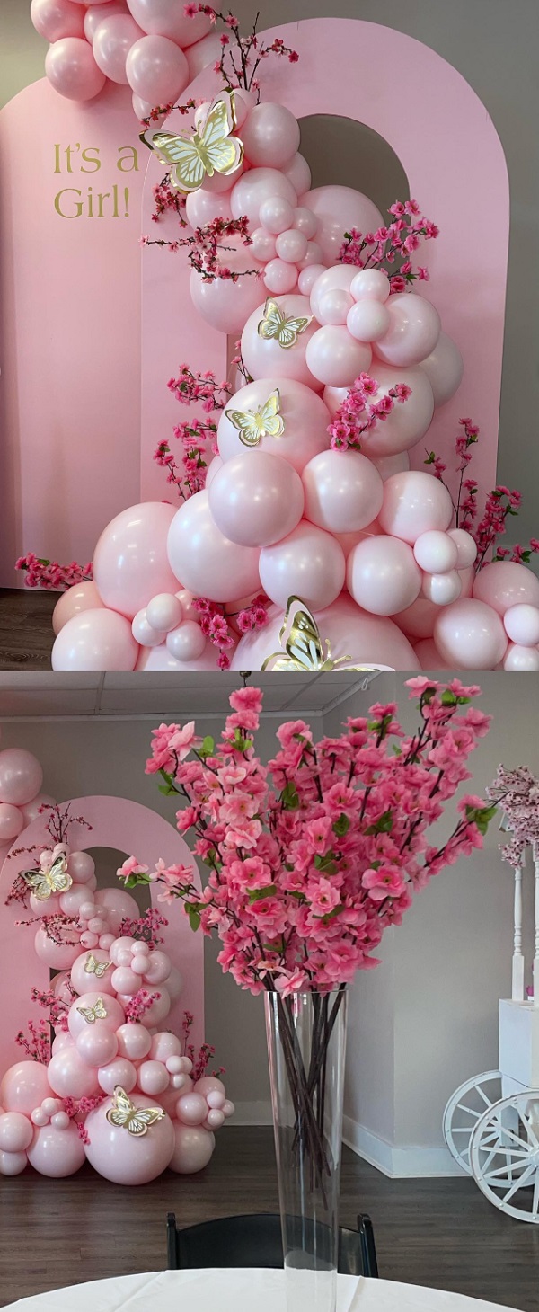 cherry blossom flowers centerpiece for table