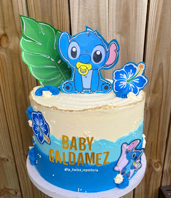 stitch baby shower cake