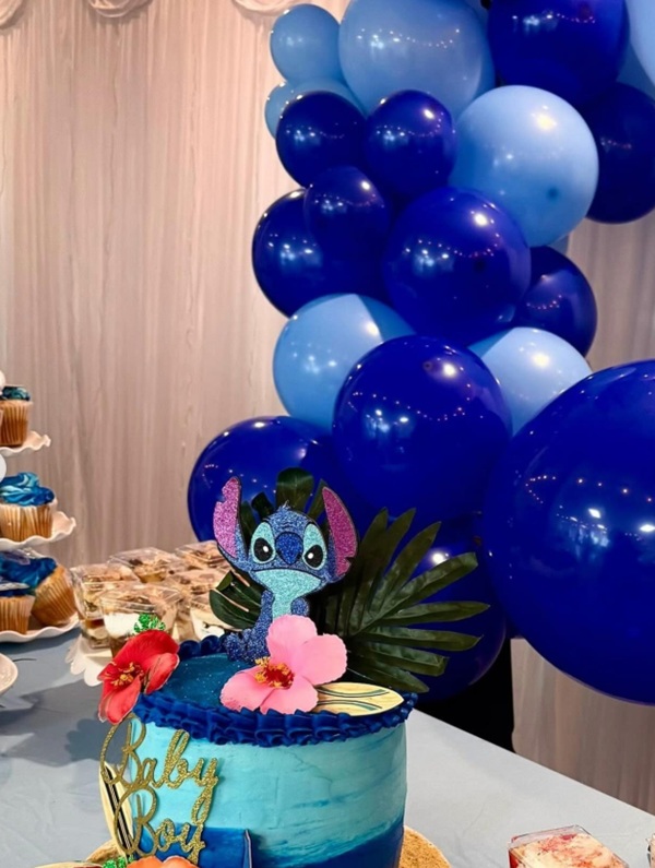 tropical stitch baby boy cake