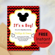 Free Editable Mickey Mouse Invitation