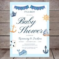 Free Editable Nautical Invitation