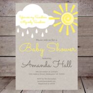 Free sunshine Editable Invitation canva