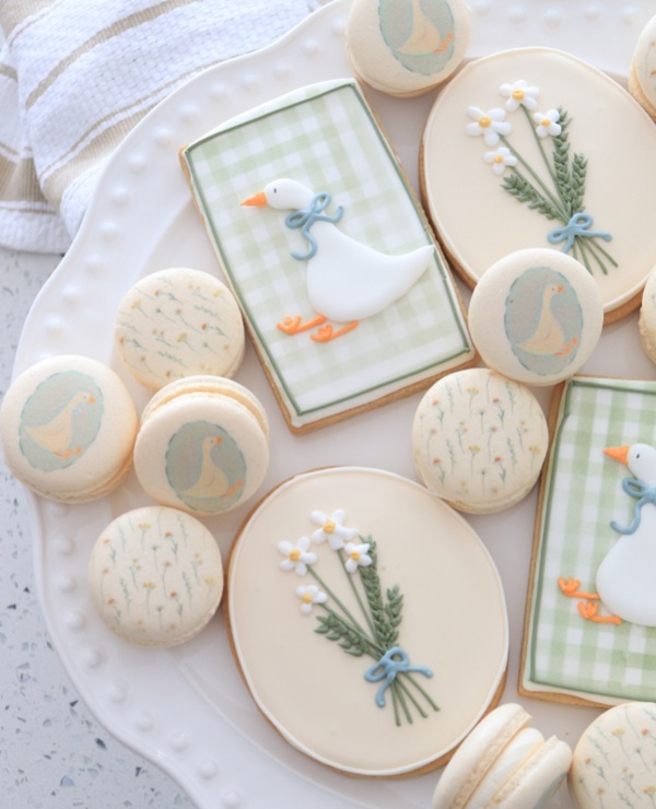 Silly goose baby shower cookies