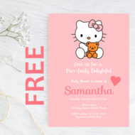 free hello kitty invitation