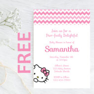 free hello kitty invitation