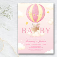 Free Editable Hot Air Balloon Invitation