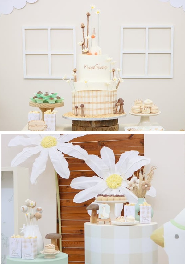 goose and daisy baby shower decors