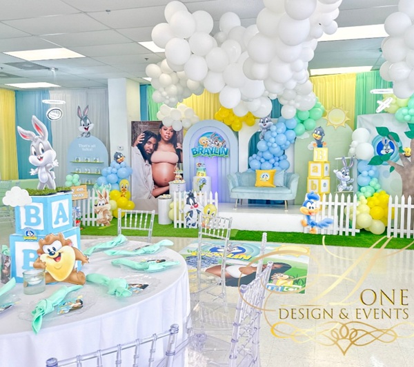 Baby looney tunes baby shower decorations