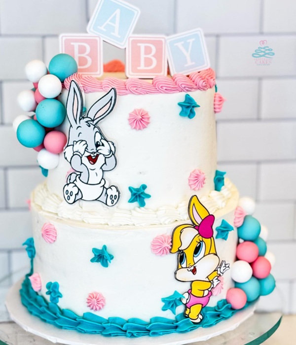 sweetest Looney Tunes Baby Shower cake