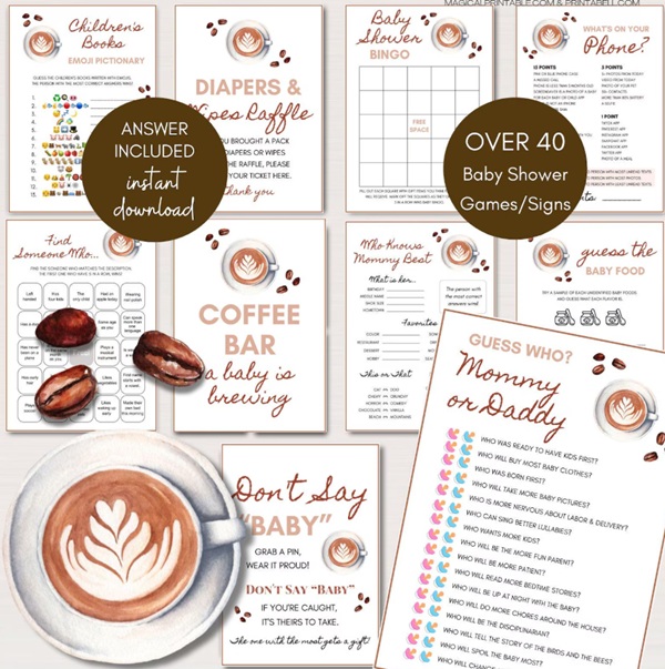 Baby is Brewing Coffee Baby Shower Games