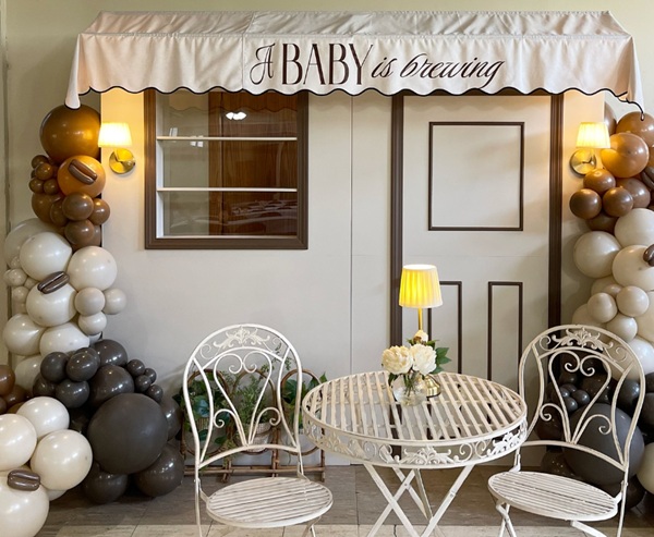 cafe baby shower props