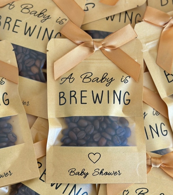coffee beans baby shower favors