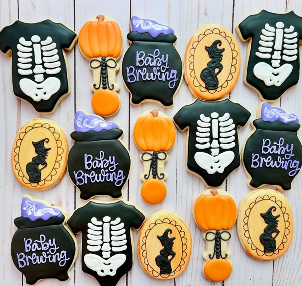 halloween baby is brewing cookies