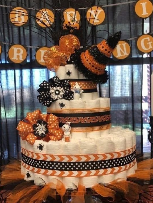 halloween diaper cake