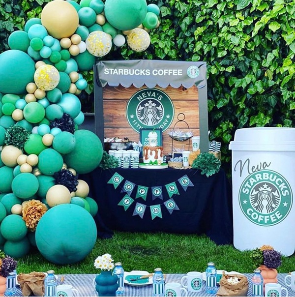 starbucks coffee baby shower decorations