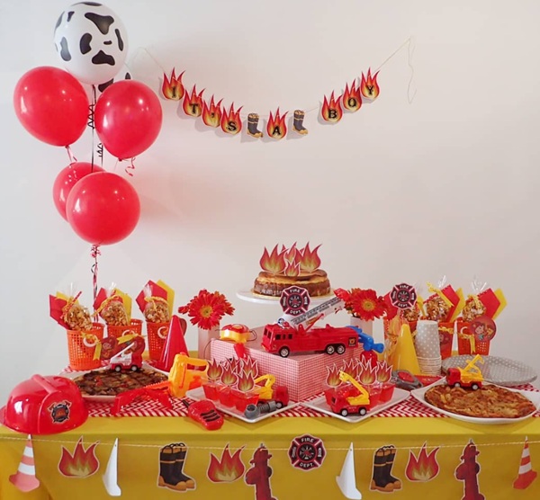 Fireman Themed Baby Shower