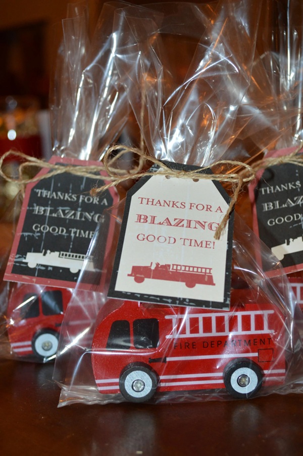 Printable Fireman Party Favor Tags