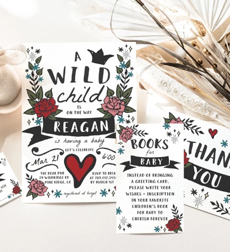 Wild Child Baby Shower Bundle Editable Templates
