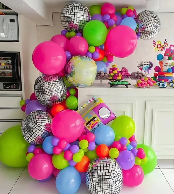 neon rock balloons