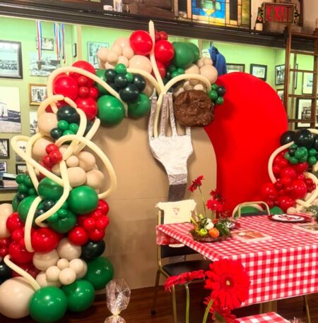 Little meatball baby shower backdrop