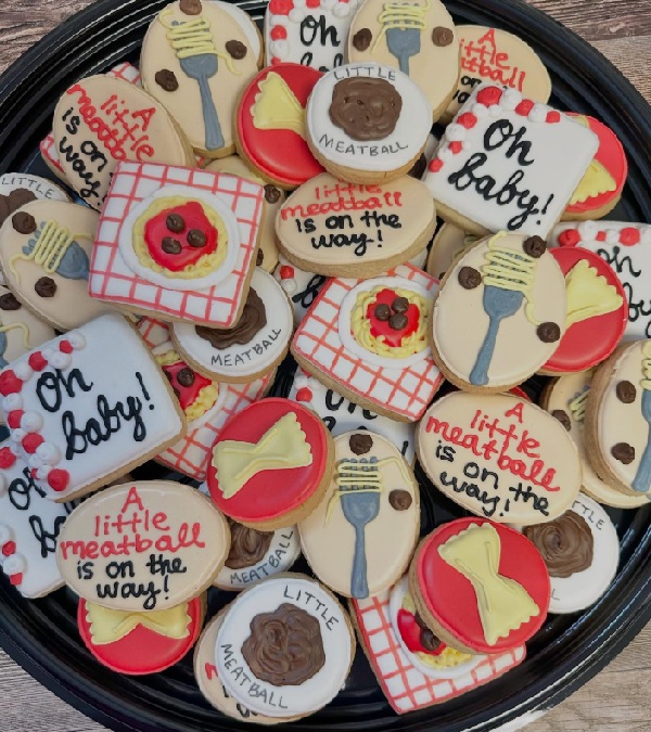 Little meatball is on the way cookies