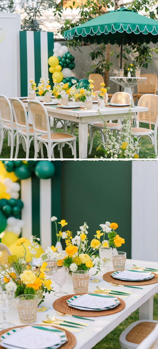 Masters golf baby shower decors