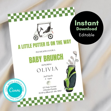 editable golf invitation
