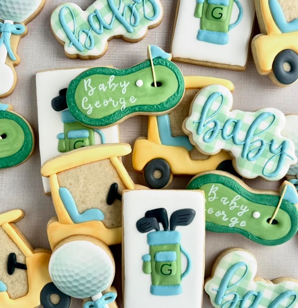 golf themed cookies