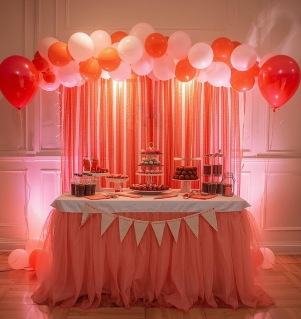 little meatball is on the way baby shower food setup