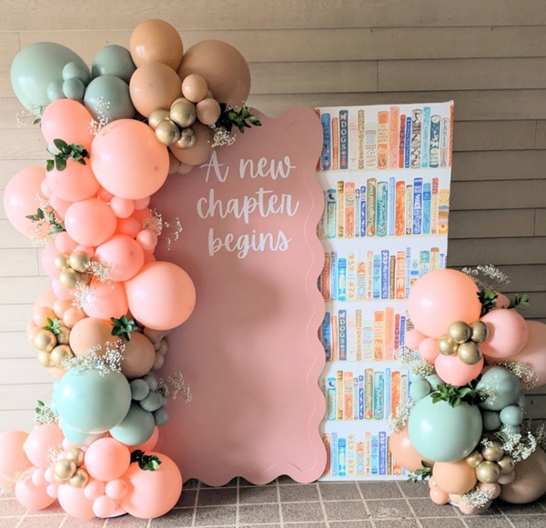 new chapter book themed baby shower decor