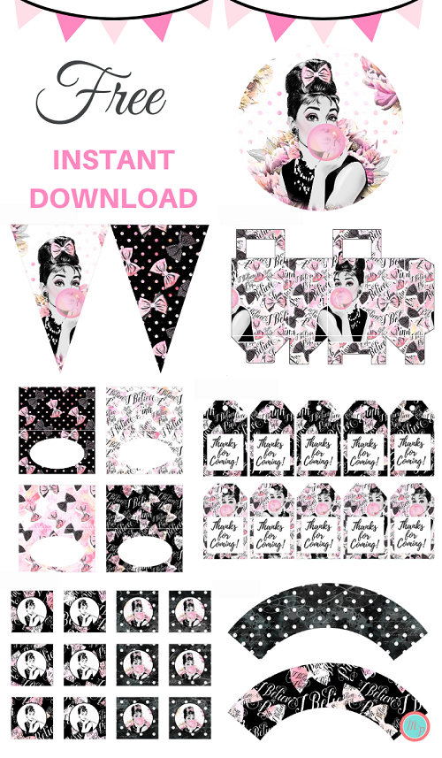 FREE Pink Tiffany’s Party Printable