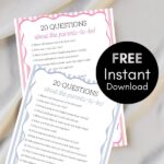 FREE 20 Questions About the Parents-to-Be