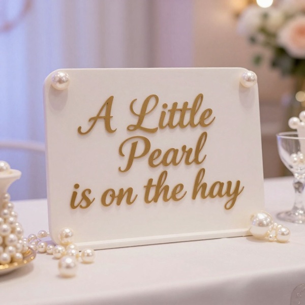 Little Pearl Baby Shower sign