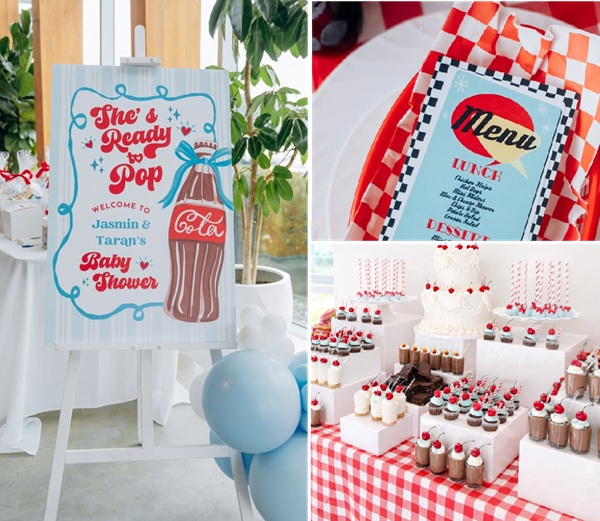 Retro Soda Pop Baby Shower diner theme