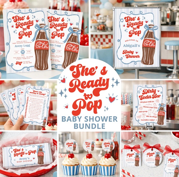 She’s Ready to Pop Baby Shower Bundle