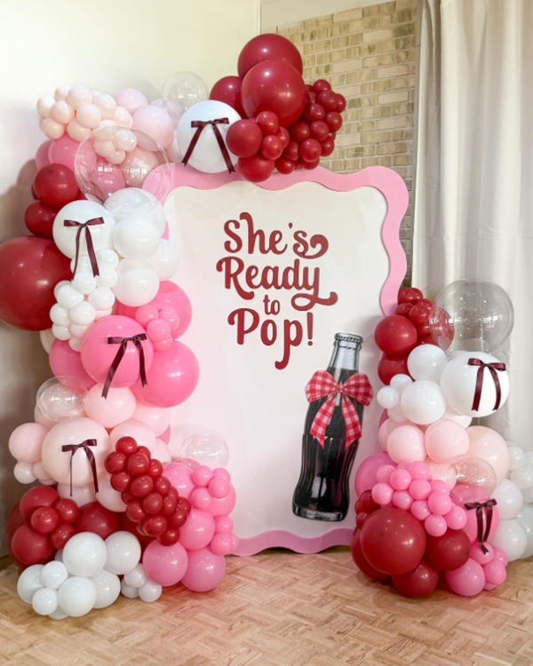 playful soda shop vibes Coca Cola inspired baby shower