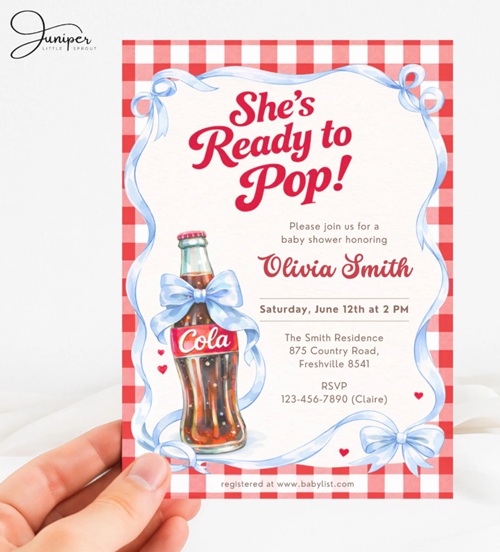 she's ready to pop invitation