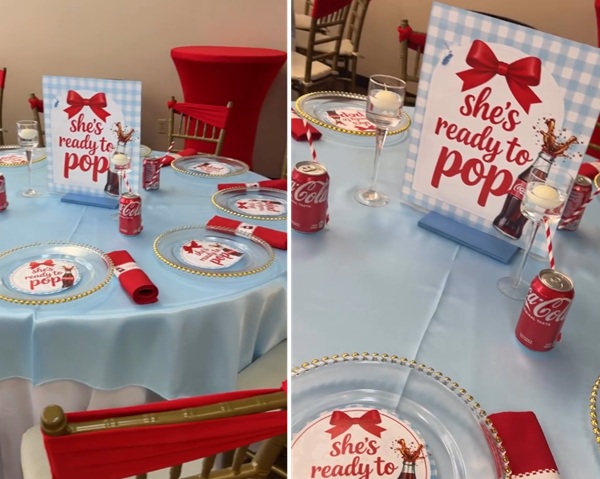 soda baby shower centerpiece