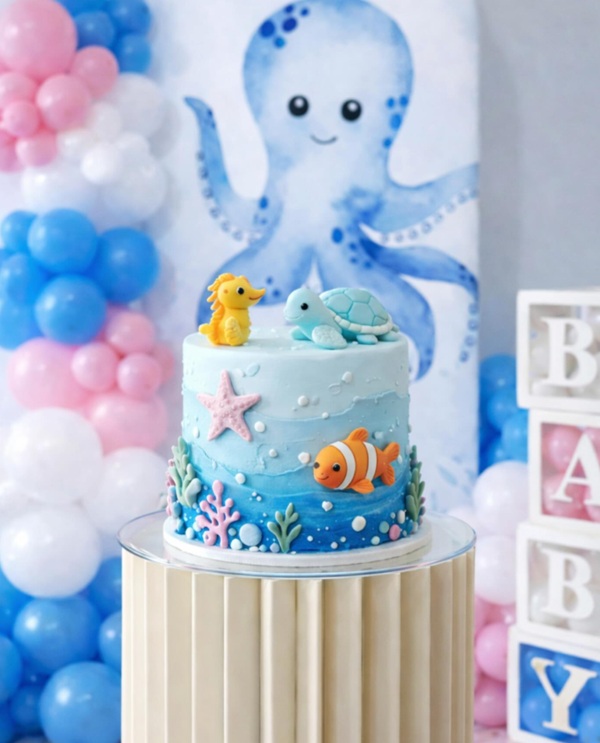 Ocean Dream Baby Shower cake