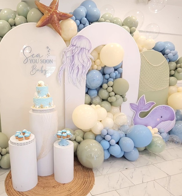 Soft coastal toned decorations