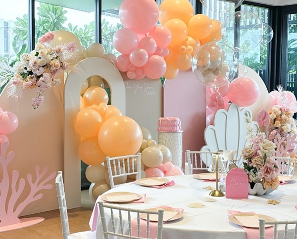 Soft ocean inspired baby shower