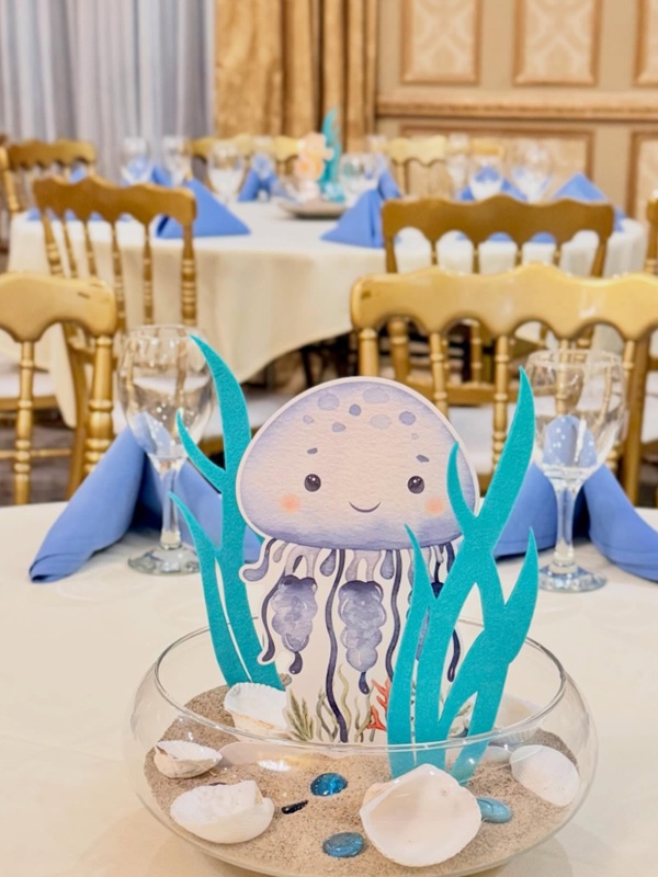 under the sea octopus cutout centerpiece