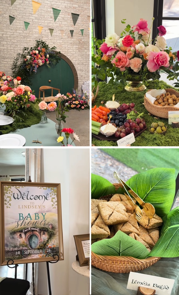 Hobbit themed baby shower