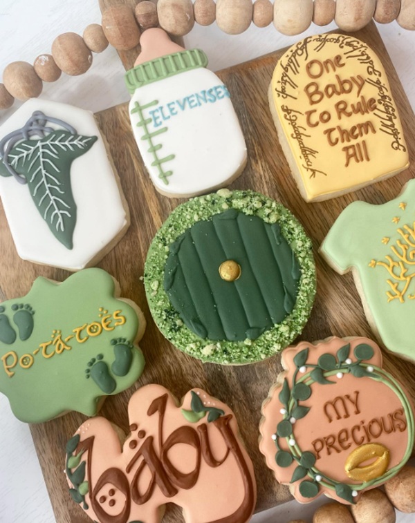 Lord of the Rings Baby Shower cookies