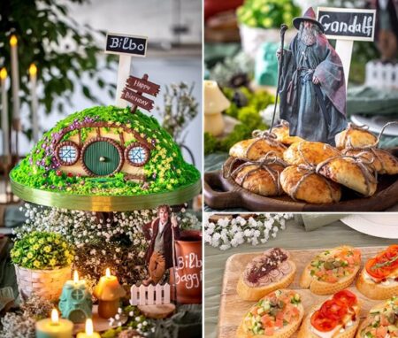 lord of the rings baby shower setup